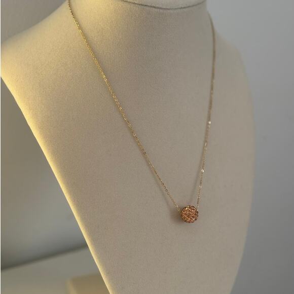 Unbranded Jewelry - Rose Gold Crystal Ball Necklace Dainty Minimalist Pendant Gift Women
